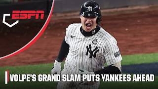 Anthony Volpe hits GRAND SLAM in Yankees’ World Series Game 4 win  ESPN MLB [upl. by Llerat704]