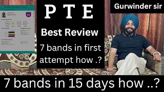 PTE how to get a 65 score in 15 days 7 bands in 15 days how best review 2024  Gurwinder sir [upl. by Bethesda689]