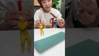 Bandar Mama Chicken Stick 🥳 mini wood toy wood working art skill short cartoon viral trending [upl. by Tonkin728]