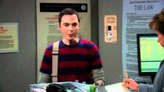 The Big Bang Theory S03E14 employment office scene [upl. by Johnsten]