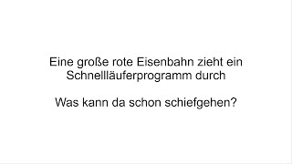 Eine große rote Eisenbahn zieht ein Schnellläuferprogramm durch [upl. by Shaner]