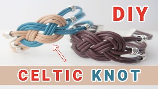 Celtic Knot Leather Bracelet  Men and Women  suitable for complete beginners [upl. by Berna297]