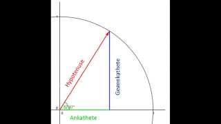 Sinus und Kosinusdarstellung mit Hilfe des Einheitskreises [upl. by Ecidna]