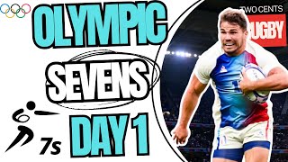 Olympic Rugby 7s Day 1  2024  Mens Sevens  Recap [upl. by Shifra]