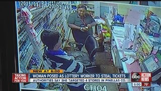 Woman posed as lottery worker to steal tickets [upl. by Brandes760]