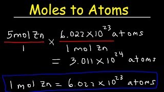 Moles To Atoms Conversion  Chemistry [upl. by Feliza10]