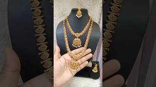 బంగారాన్ని మరిపించే new collection jewellery necklace wedding DM 93800 47627 WhatsApp only [upl. by Zeiler]