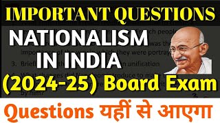 Social Science Important Questions Class 10  Nationalism in india class 10  Exphub [upl. by Margret531]