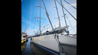 New Hallberg Rassy 44  A quick look inside of this beautiful yacht [upl. by Nelleus]