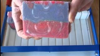 Cutting Elemental Swirl Soap [upl. by Caye]