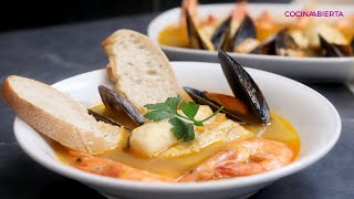 Bouillabaise o Sopa Bullabesa una olla tradicional de pescado  Cocina Abierta [upl. by Larimer]