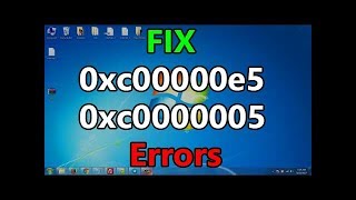 How to Quick Fix for 0xc00000e5 and 0xc0000005 Error [upl. by Finny]