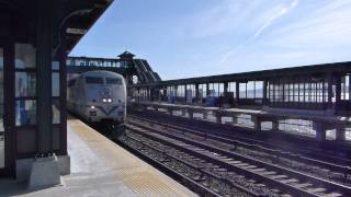 Old scheme MetroNorth P32AC 220 has an erie horn in Scarborough [upl. by Reniti502]