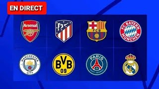 Tirage au sort des quarts de final de la ligue des champions [upl. by Aicrag]