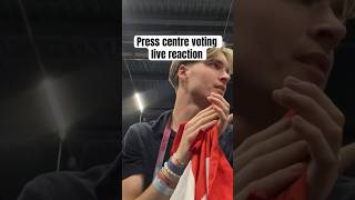 Press centre voting live reaction presscentre press reaction voting eurovision esc2024 [upl. by Treva]