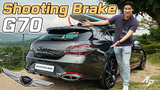 2022 Genesis G70 Shooting Brake Review – 40 more Trunk Space [upl. by Bailar]