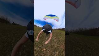 Who needs hands 🤣🪂 paragliding parapente gleitschirm insta360 nature naruto outdoors [upl. by Neufer793]