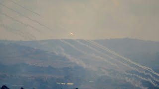 Salvo of Hezbollah rockets fired at Israel from south Lebanon  AFP [upl. by Mommy]