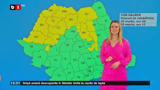 METEO AVERTIZARE DE VÂNT PUTERNICȘtiri B1TV28 mar 2024 [upl. by Johnny685]