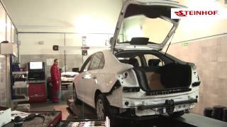 Steinhof the installation of tow bar for Skoda Rapid [upl. by Ahseiyk]