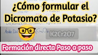 Dicromato de potasioFormulación DirectaSales Oxisales química químicainorgánica salesoxisales [upl. by Sseb]