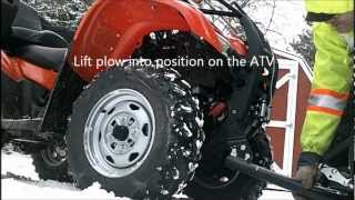 Install amp Removal of a WARN PROVANTAGE Plow System on a Honda Rancher TRX420FMD [upl. by Adnicaj130]