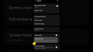 How to change navigation bar in Android  swipe gestures  in samsung navigationbar swipegesture [upl. by Swanhilda]