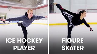 Hockey Players Try To Keep Up With Figure Skaters  SELF [upl. by Frymire]