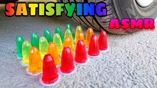 ASMR SATISFYING VIDEOS  Crushing Crunchy amp Soft Things by Car [upl. by Edla]