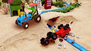 Tractor Mini DIY vs Tren Colisión y Rescate con Mini Bulldozer DIY [upl. by Stacia263]