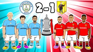 🏆MAN CITY WIN THE FA CUP🏆 21 vs Man Utd Final Goals Highlights Gundogan [upl. by Anirda357]