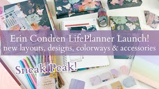 NEW Erin Condren 20242025 LifePlanner LAUNCH  Sneak Peak at the new designs layouts amp accessories [upl. by Dihsar]