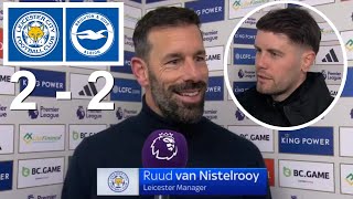 Ruud van Nistelrooy Fabian Hurzeler Post Match Interview Leicester City 2 vs 2 Brighton 08122024 [upl. by Michon]