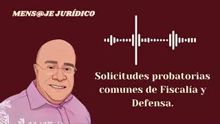 SOLICITUDES PROBATORIAS COMUNES DE FISCALÍA Y DEFENSA [upl. by Calendra]