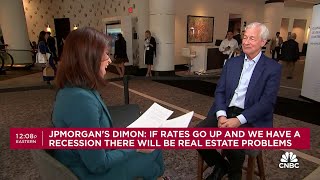 JPMorgan CEO Jamie Dimon on state of the US economy commercial real estate risks and AI hype [upl. by Roy]