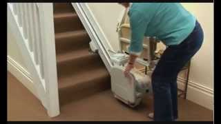 Handicare Simplicity Stairlift Manual Footplate [upl. by Navillus]