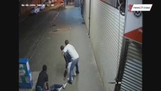 WATCH Security chase muggers make arrest in Joburg CBD [upl. by Sky609]