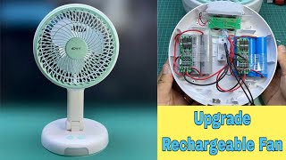 How To Make Upgrade Rechargeable Fan Using Brushless Motor [upl. by Jerrylee]