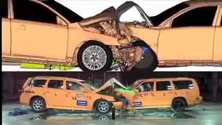 Volvo V70 1997 vs V70 2009 crashtest [upl. by Dalton]