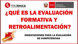 ¿QUÉ ES LA EVALUACION FORMATIVA  MINEDU PERUEDUCA  WEBINAR [upl. by Denni]