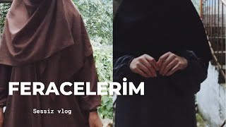 Feracelerim Terziden Özel Dikim Ferace Modelleri  sessiz vlog [upl. by Pul444]