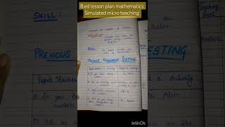 BEd lesson plan mathematics class 9th viral lessonplan lessonplanmaths bedstudents maths [upl. by Cuhp299]