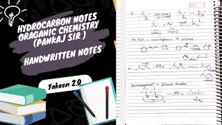 Hydrocarbon handwritten notes Organic chemistry pdf link Hydrocarbon pankaj sir notes [upl. by Ainirtak]