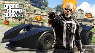 GTA 5 HALLOWEEN DLC  NEW BATMOBILE TRANSFORM RACE amp CONDEMNED ADVERSARY MODE GTA 5 DLC Update [upl. by Tuchman]