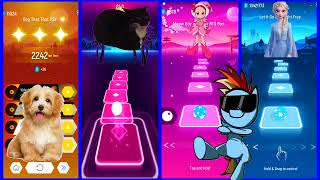 Havanese Vs Maxwell Cat Vs Motto Ojamajo Doremi Japanese Vs Elsa TILES HOP EDM RUSH [upl. by Laertnom]