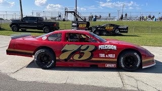 Auburndale Speedway Super Late Model Twin 50 2 Hayden Mowery 81724 [upl. by Aerdnwahs]