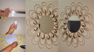 Elegante espejo dorado con cucharas Elegant golden mirror with spoons [upl. by Elisabet]