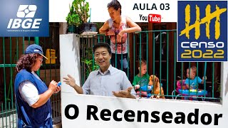 AULAS GRÁTIS Conhecimentos Técnicos Concurso IBGE 2022  O RECENSEADOR  Aula 03  Prof Tanaka [upl. by Olraced]