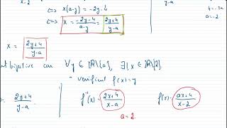 Étudier une fonction homographique bijectivitéfonction réciproque Exercice résolu [upl. by Novoj]