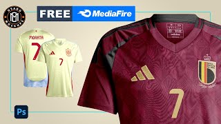 Adidas 2024 Jersey Mockup FREE PSD  Download [upl. by Esya]